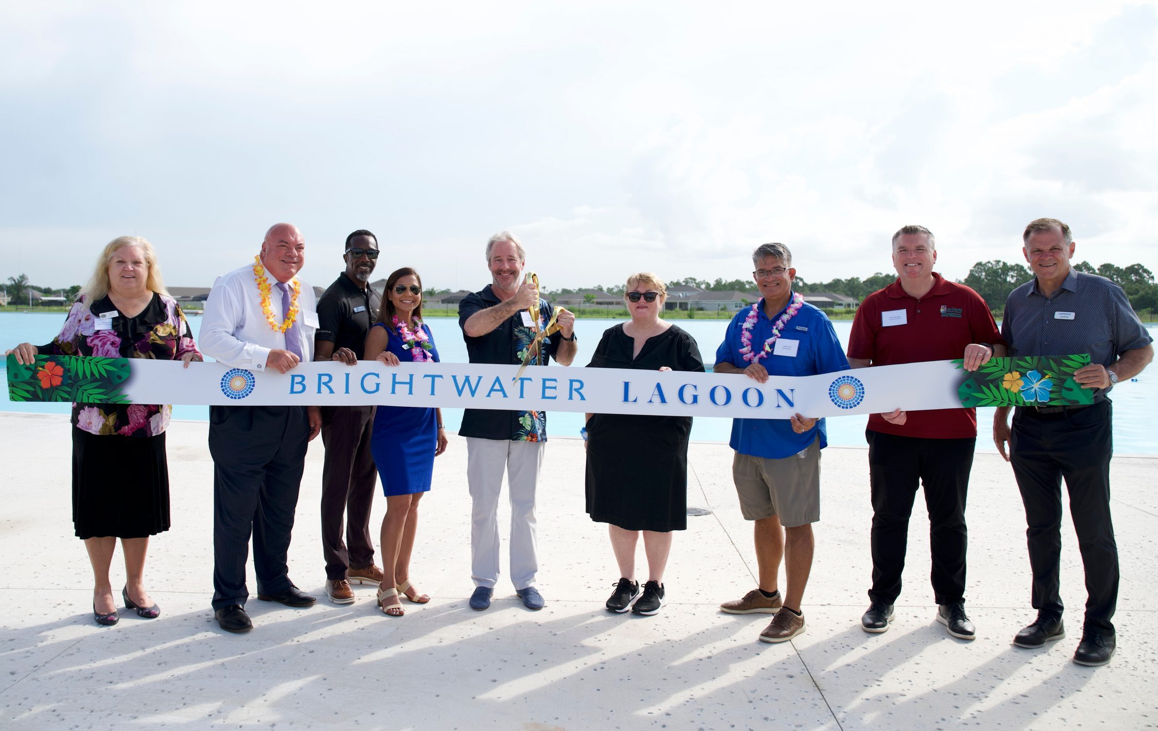 Brightwater Lagoon Officially Opens with Ribbon Cutting Luau in North Fort Myers